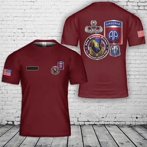 Custom Name 82nd Airborne Division 1st Brigade 504th PIR T-Shirt 3D - Picture 1 of 2