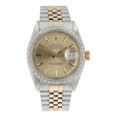 Rolex Datejust Steel & Gold Champagne Dial 36mm Automatic Mens Watch 1601 - Image 1 of 4