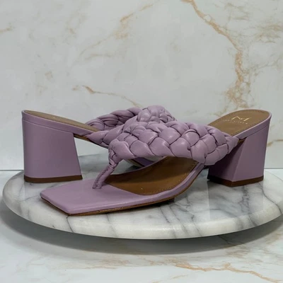 Sandalias de tacón trenzado Marc Fisher LTD Norsa púrpura claro 8M tacón bloque sin cordones Foto 1 de 4