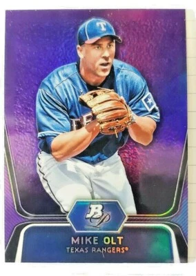 2012 Bowman Platinum Prospects Purple Refractor #BPP30 Mike Olt - Image 1 of 2