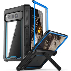 For Google Pixel Fold 5G Case Poetic with Built-in Screen Kickstand Cover Blue - Picture 1 of 6