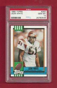 1990 TOPPS #267 LEON WHITE PSA 10 GEM MINT POP 1 CINCINNATI BENGALS - Picture 1 of 1