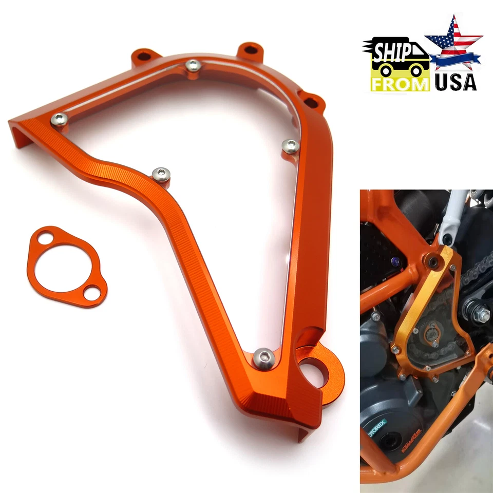 Cubierta de cadena protectora de piñón delantero para motocicleta para KTM DUKE/RC 390 250 2017-2020 Foto 1 de 4