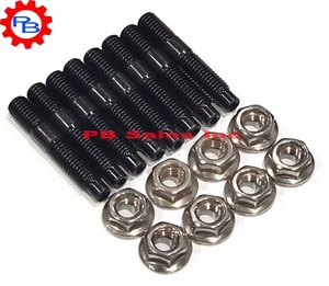 Exhaust manifold M8x1.25 Grade 8.8 Studs & S.S Serrated Flanged Nut Qty 8 each - Bild 1 von 3