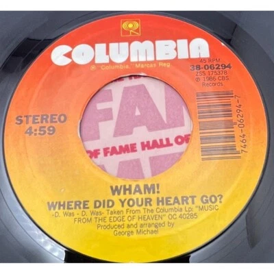 Wham! Where Did Your Heart Go? / Wham Rap '86 Pop 45 1986 Columbia 38-06294 Foto 1 de 4