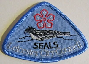 CLOTH BADGE PATCH SWIMMIMG SEALS LEICESTER CITY COUNCIL CLUB WATER SPORT - Picture 1 of 1