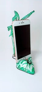 Support de téléphone portable talon haut papillon artisanal - Photo 1 sur 5