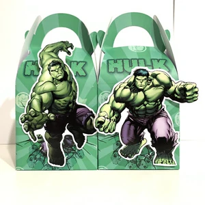 25x Hulk Lolly Loot Bag Box. Party Supplies Bunting Cake Cupcake Avengers Hero - Picture 1 of 6
