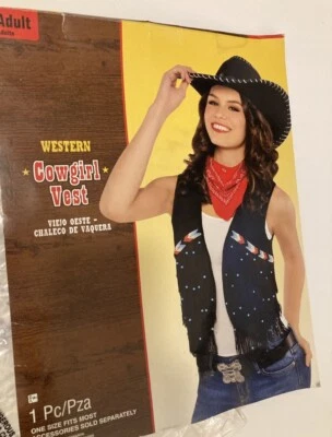 Cowgirl Adult Women Costume Cowboy & Western Barbie OS - Image 1 of 4