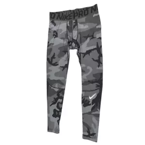 NIKE PRO Mens Compression Tight SIZE LARGE Gray Camo Training Spandex Base Layer - Picture 1 of 7