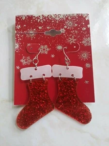 Christmas Stocking Earrings - Picture 1 of 6