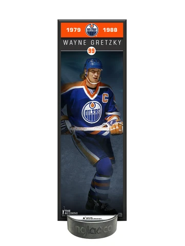 Wayne Gretzky Edmonton Oilers Desktop Photo Plaque w/Puck Holder (6" W x 15" H) Cover