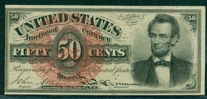 50 ¢ Moneda fraccionaria, Lincoln, fr. #1374, nítido UNC - Imagen 1 de 1