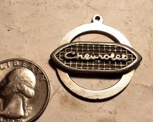 RARE Vtg CLASSIC CHEVROLET Swank KEYCHAIN FOB Watch Chain Pendant CHARM HTF 1960 - Picture 1 of 7