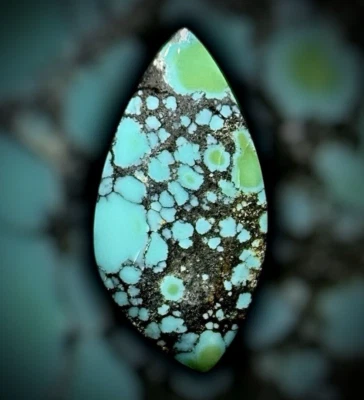 TURQUOISE CABOCHON CLOUD MOUNTAIN HUBEI - 设计师驾驶室宝石吊坠 — 第 1/4 张图片