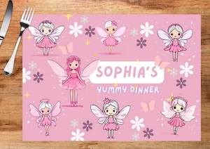 Girls Personalized Placemat Magical Fairy Dinner Table Mat Large Laminate A3 - Picture 1 of 1