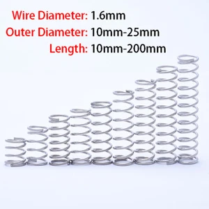 Compression Spring Various 1.6mm Diameter & 10mm - 200mm Length Pressure Small - Picture 1 of 5