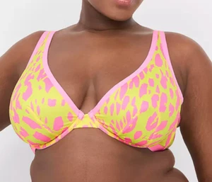 Sujetador Lane Bryant Cacique Sin Forro Alto Ápice Con Aros Estampado Animal Brillante 44C - Imagen 1 de 13