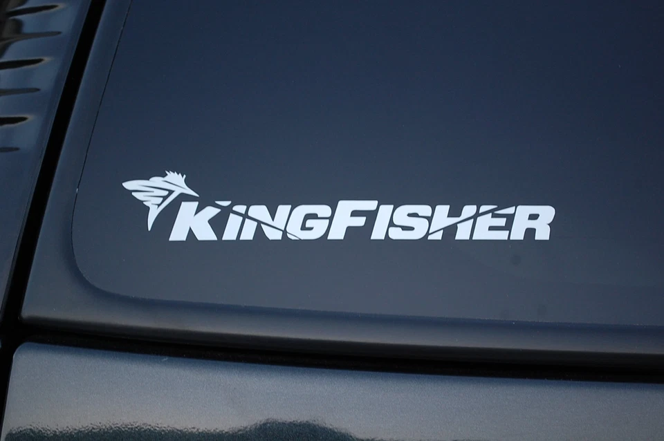 Kingfisher Fishing Tackle Vinyl Sticker Decal (V235) Fish Choose Color & Size!!! - Image 1 of 1