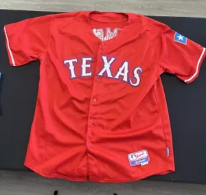 CAMISETA COSIDA MAJESTUOSA RARA DE TEXAS RANGERS BASEBALL COLE HAMELS #35 MLB Talla 48 - Imagen 1 de 4