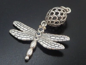 Pandora Sterling Silver & 14K Gold Dragonfly Pendant 390336CZK - Picture 1 of 14