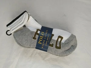 POLO RALPH LAUREN BOYS 6 PK POLO LOW CUT SOCKS, SIZE 8-9.5 - Picture 1 of 3