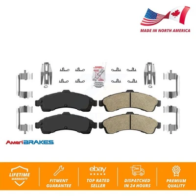 Front Ceramic Disc Brake Pads For GMC Chevrolet Envoy Trailblazer XL EXT SSR XUV - Imagem 1 de 4