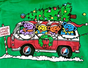 T-shirt natalizia Grateful Dead Holiday XLG ruba il tuo albero nuova blu liquido - Foto 1 di 5