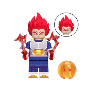 Custom DragonBall Super, Super Saiyan God Red Vegeta  Minifigure Base included - Picture 1 of 1