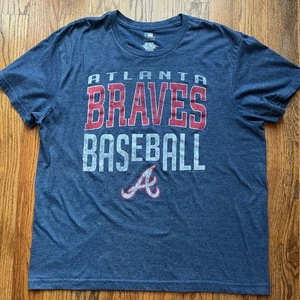 Atlanta Braves T-Shirt MLB Genuine Merchandise - Men's Size XXL Blue Tshirt - Picture 1 of 7