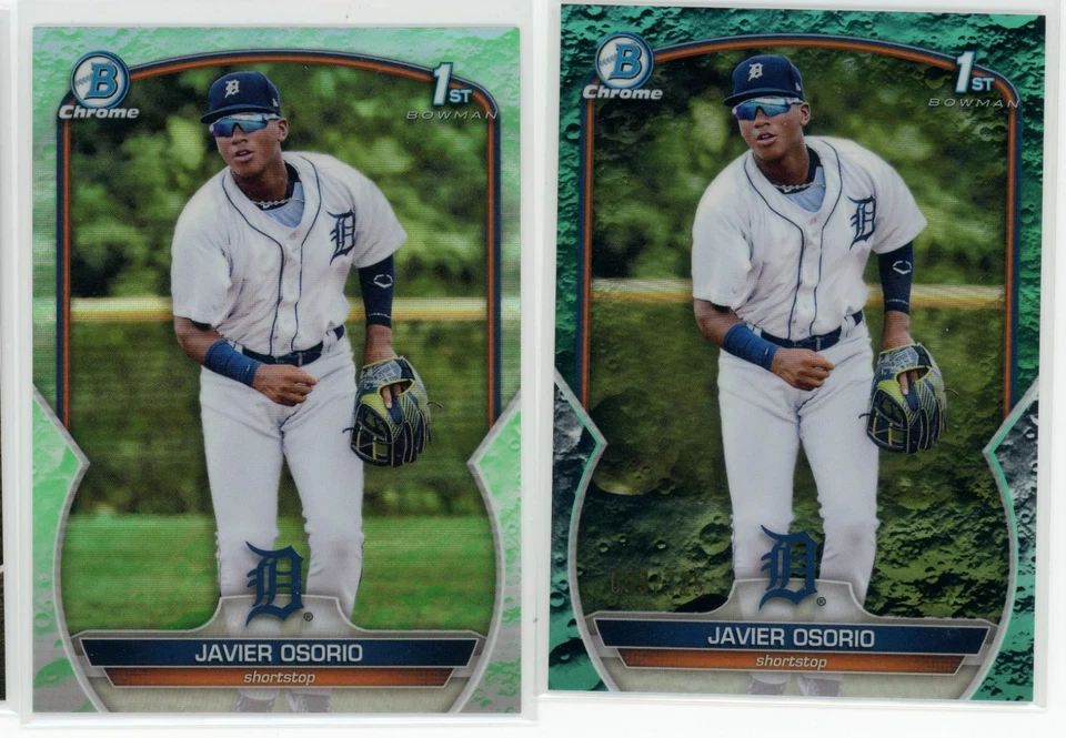 2023 Bowman Javier Osorio Chrome 1st Aqua Lunar Crater Refractor /125 and Lunar  - Image 1 of 2