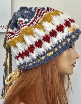 Ручной вязаный 2 любовь сутулиться Beanie подогреватель шеи сердца декоративные бусины дизайнер бедра - Изображение 1 из 4