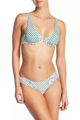 Betsey Johnson в горошек печать на косточках бикини верхний размер M черный новом с Ярлыками! - Изображение 1 из 4