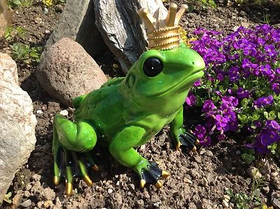 XL Froschkönig groß Frosch Unke 25x29x25 cm, Deko figur Arturio Rossi - Bild 1 von 4