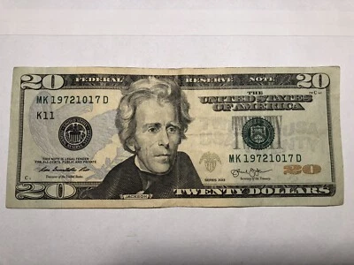 October 17, 1972 20 Dollar Bill Series 2013 MK19721017D Birthday Note 10-17-1972 - Image 1 of 3