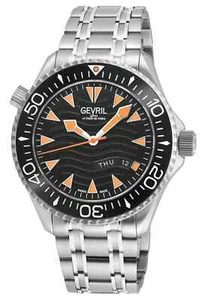 Gevril Men's 48833B Hudson Yards Diver Automatic Stainless Steel Swiss Watch - Picture 1 of 10