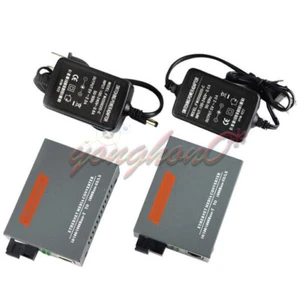 Gigabit Fiber Optical Media Converter 1000Mbps Single Mode Simplex SC Port 20KM - Picture 1 of 6