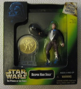 1/18 3.3/4 10cm STAR WARS POTF HANSOLO BESPIN 1997 AVEC PIECE MILLENIUM COIN - Imagen 1 de 1