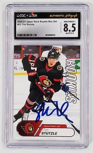 2020-21 UD ROOKIE SET #23 TIM STUTZLE SIGNED CARD CGC JSA NMT 8.5/AUTO 9 - Picture 1 of 1