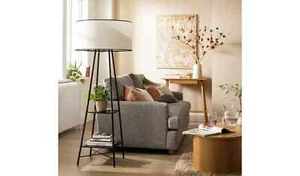 Habitat Thasia Floor Lamp - Black and White - Picture 1 of 8