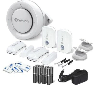 SWANN SWIFI-ALARMKITA-GL Smart Indoor Siren & Sensors Bundle - White - Image 1 of 4