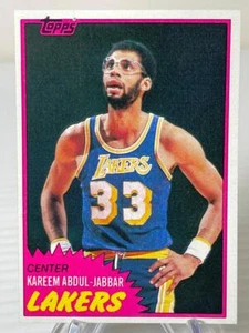 1980-81 KAREEM ABDUL-JABBAR Topps #20 casi nuevo - montado corte (j-c) - Imagen 1 de 2