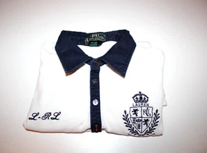 Polo Ralph Lauren Shirt Women's size large 3/4 sleeve White - Picture 1 of 15