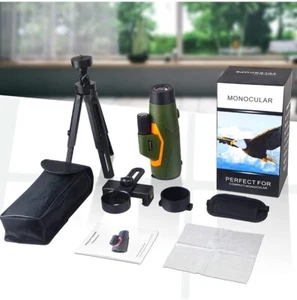 Monocular 12X50 W/ Tripod Mobile Holder for Outdoor Hunting Camping Waterproof - Picture 1 of 8