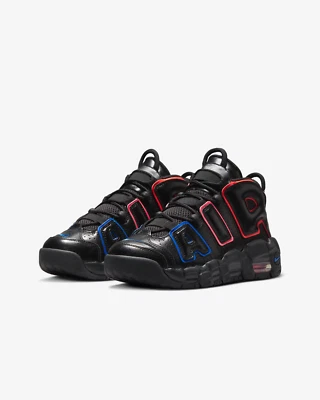 Nike Air More Uptempo GS Black Red Blue Crimson FD1012-001 Size 6.5Y/Women's  39 - Image 1 of 4