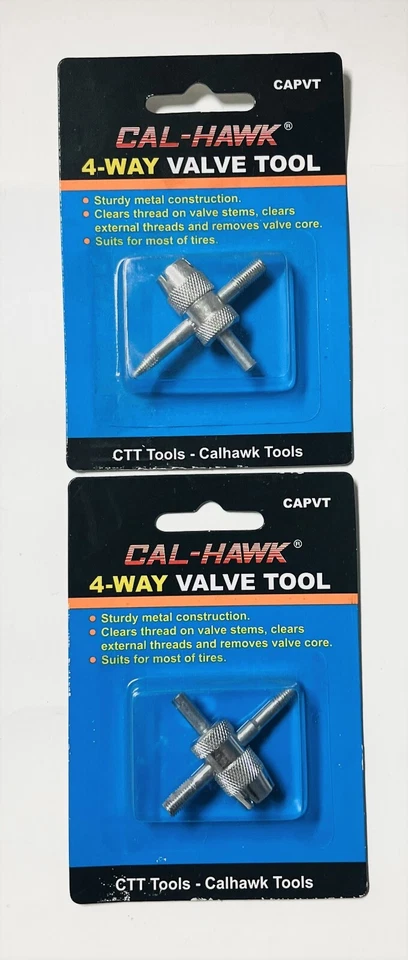 (2 piezas) Removedor de núcleo de vástago de válvula de neumático de 4 vías/herramienta instaladora de alta resistencia Foto 1 de 1