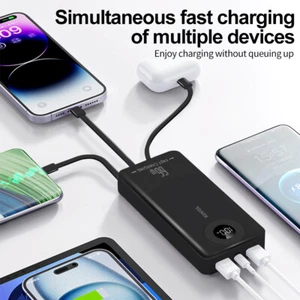 100000 mAh PD Powerbank batteria esterna caricabatterie batteria aggiuntiva 4 USB per tutti i cellulari - Foto 1 di 15