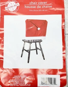 Christmas Dining Chair Cover Red Felt Santa Clause Hat 20"x24" - Picture 1 of 6