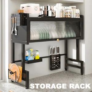 Kitchen Drain Shelf Steel Multi Organizer Cabinet Over The Sink Dish Drying Rack - Picture 1 of 15