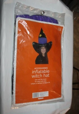 ADULT INFLATABLE WITCH COSTUME HAT ( ONE SIZE FITS MOST) - Image 1 of 3